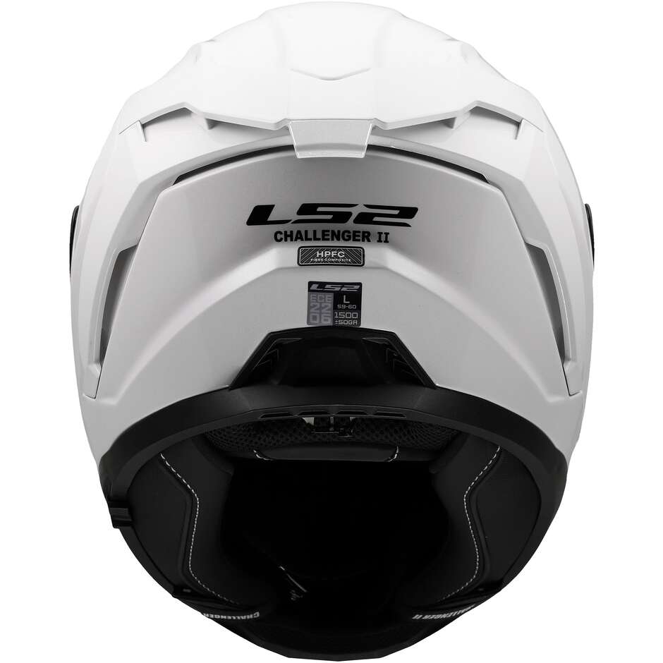 LS2 FF817 CHALLENGER II SOLID Integralhelm Motorrad Weiß