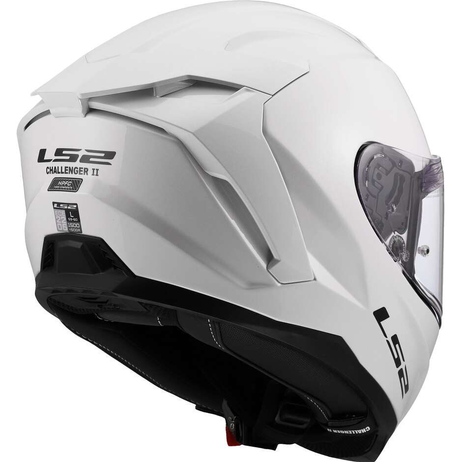 LS2 FF817 CHALLENGER II SOLID Integralhelm Motorrad Weiß