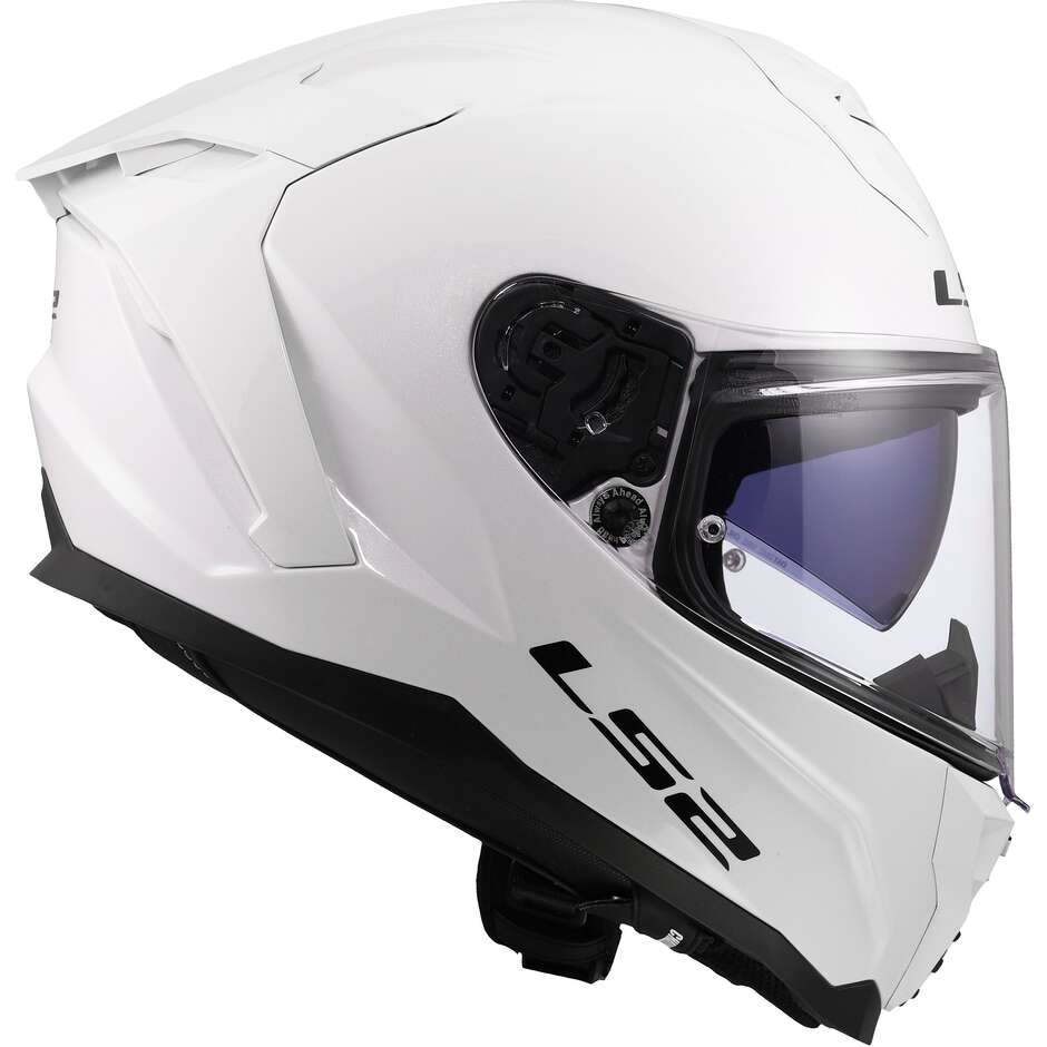 LS2 FF817 CHALLENGER II SOLID Integralhelm Motorrad Weiß