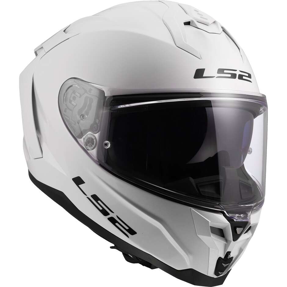LS2 FF817 CHALLENGER II SOLID Integralhelm Motorrad Weiß
