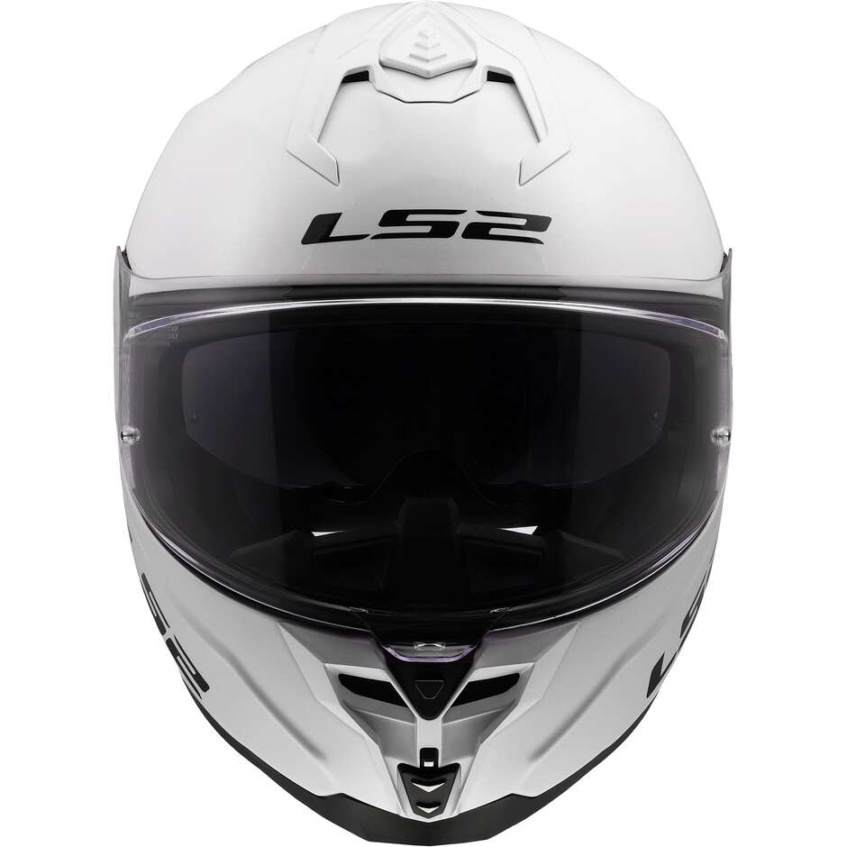 LS2 FF817 CHALLENGER II SOLID Integralhelm Motorrad Weiß