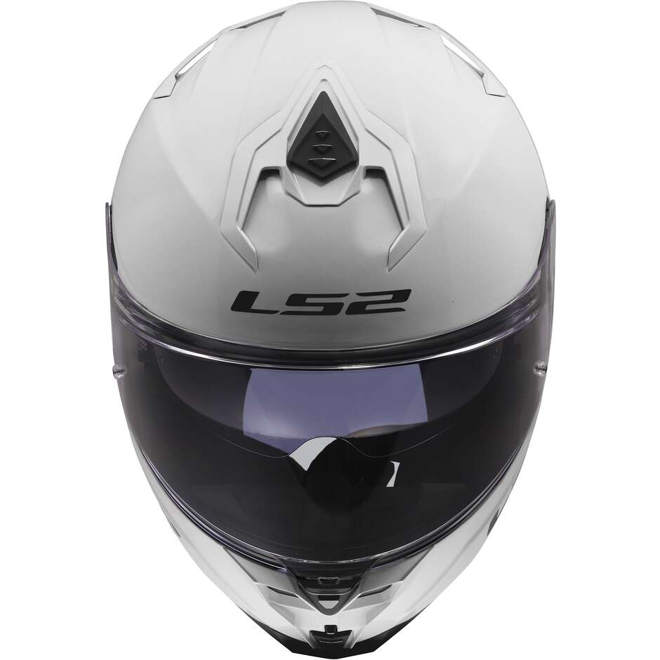 LS2 FF817 CHALLENGER II SOLID Integralhelm Motorrad Weiß