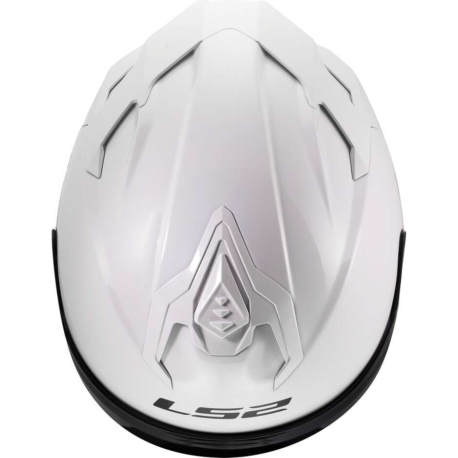 LS2 FF817 CHALLENGER II SOLID Integralhelm Motorrad Weiß