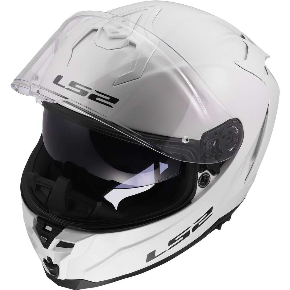 LS2 FF817 CHALLENGER II SOLID Integralhelm Motorrad Weiß