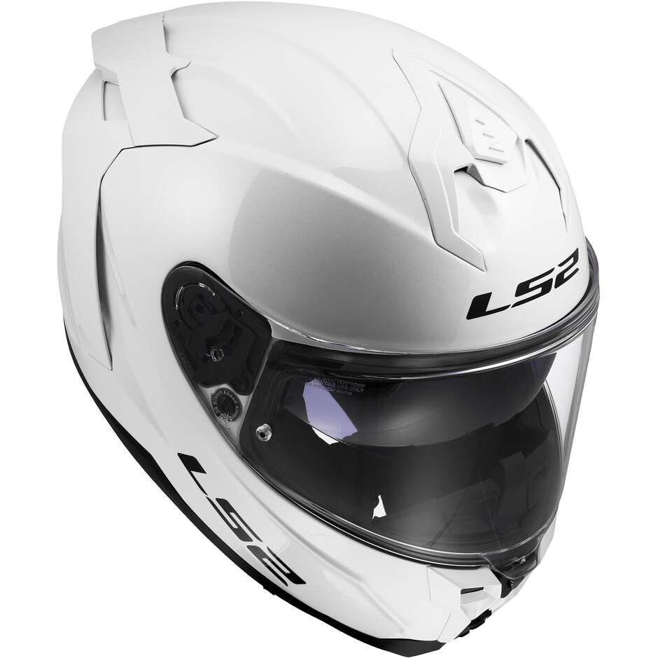 LS2 FF817 CHALLENGER II SOLID Integralhelm Motorrad Weiß