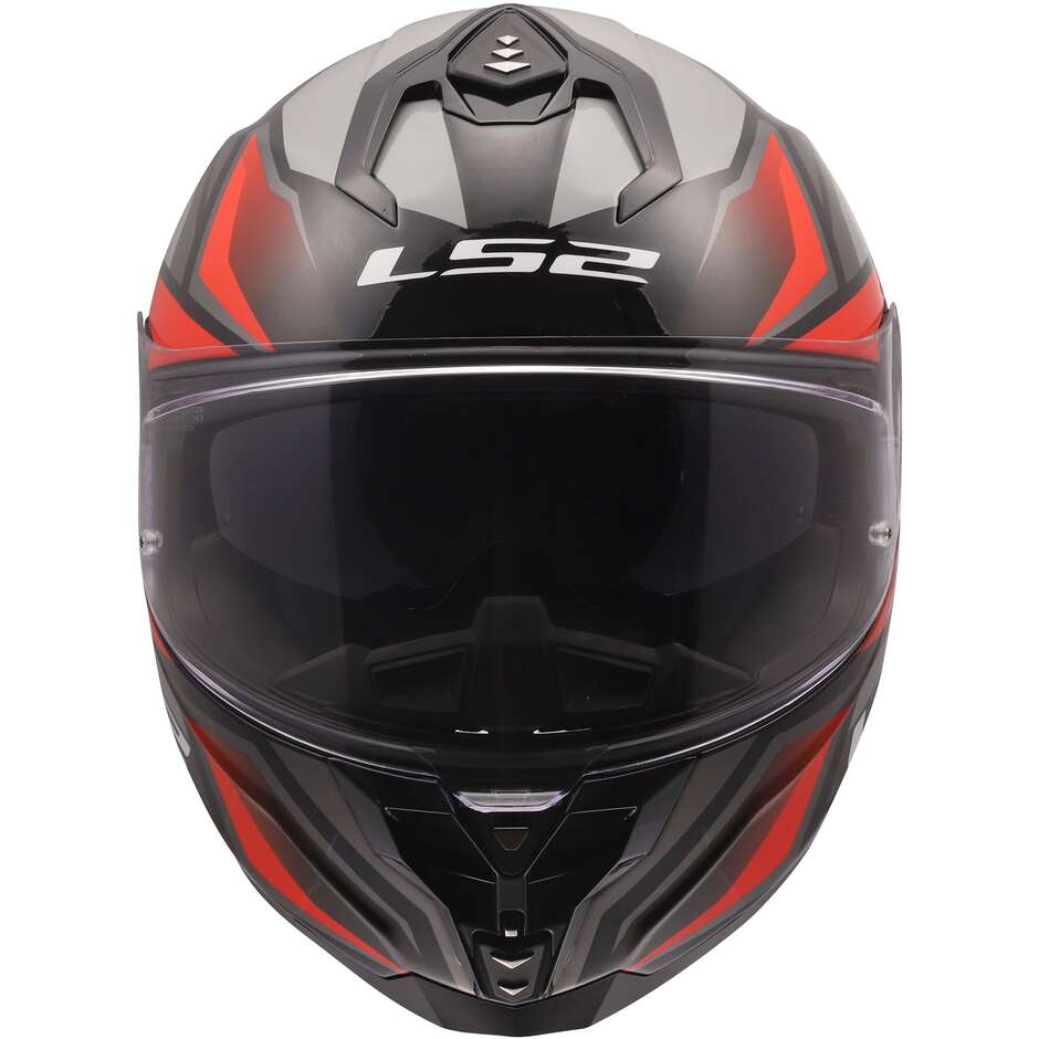 LS2 FF817 CHALLENGER II VIPER Integralhelm Motorrad Grau Rot