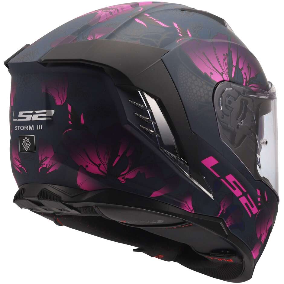 LS2 FF818 STORM III BURST Integralhelm Motorrad Schwarz Pink