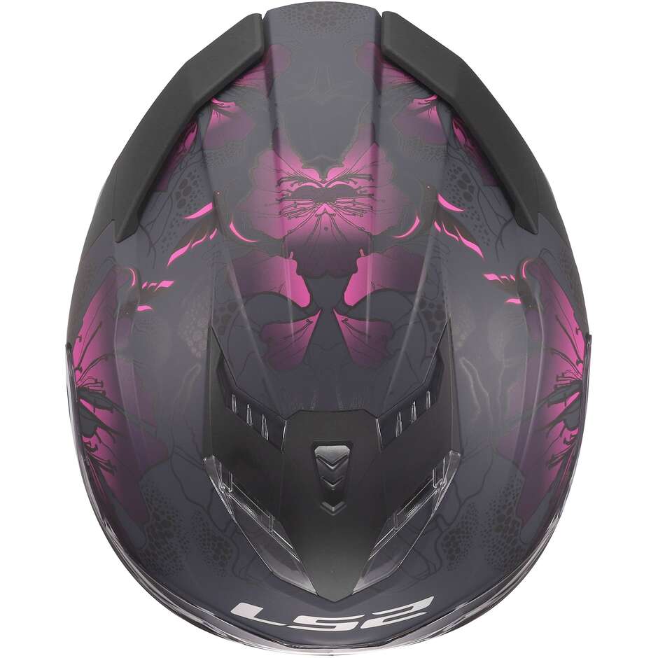 LS2 FF818 STORM III BURST Integralhelm Motorrad Schwarz Pink