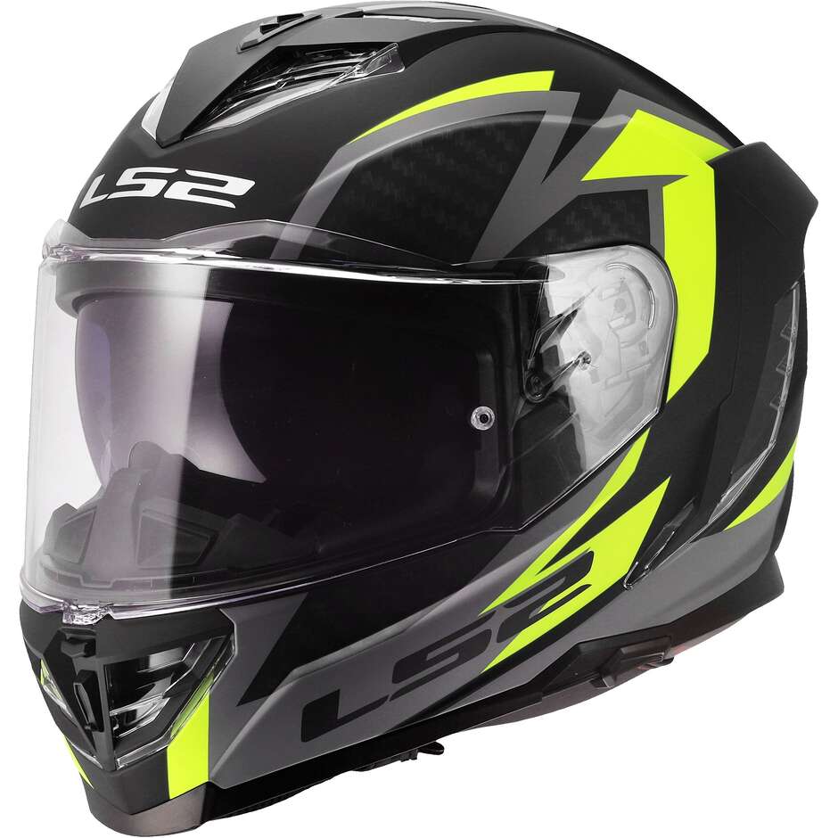 LS2 FF818 STORM III DYNAMO Full Face Motorcycle Helmet Black Fluorescent Yellow