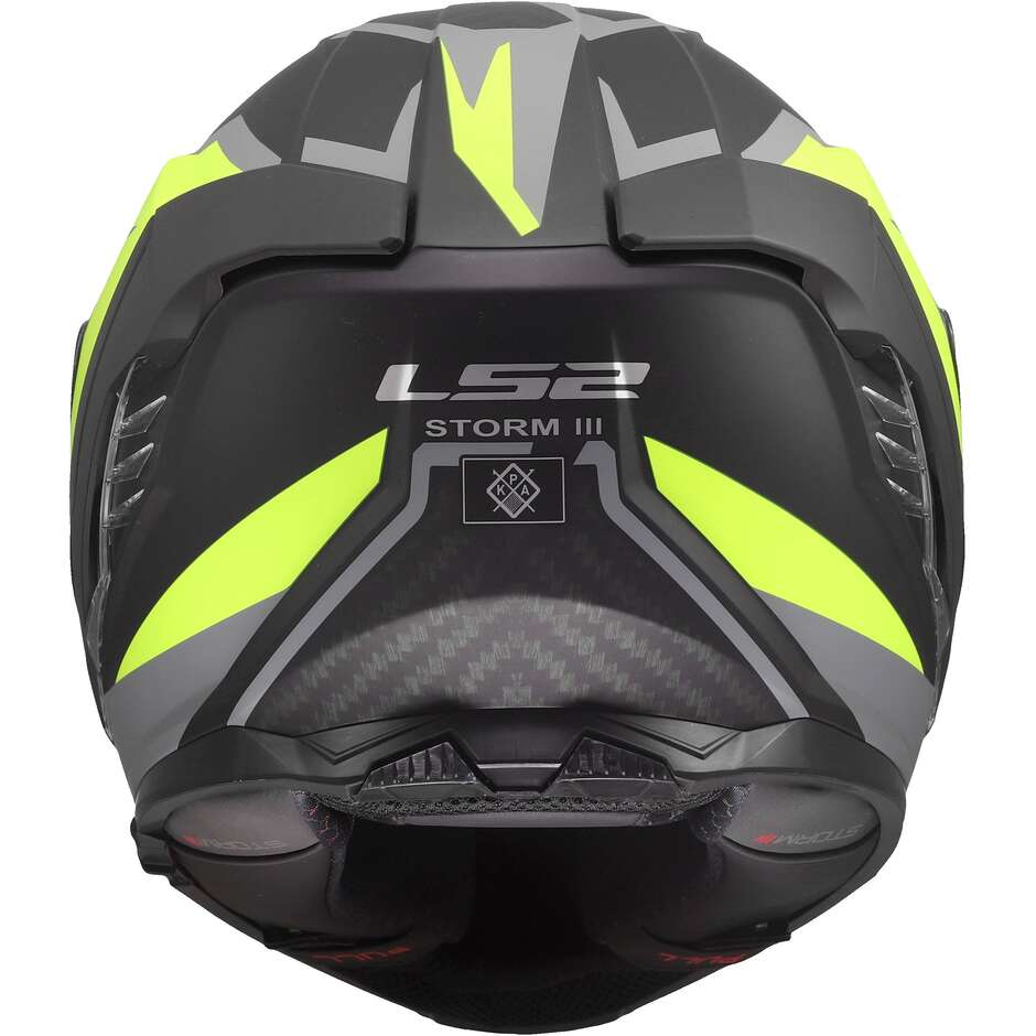 LS2 FF818 STORM III DYNAMO Full Face Motorcycle Helmet Black Fluorescent Yellow