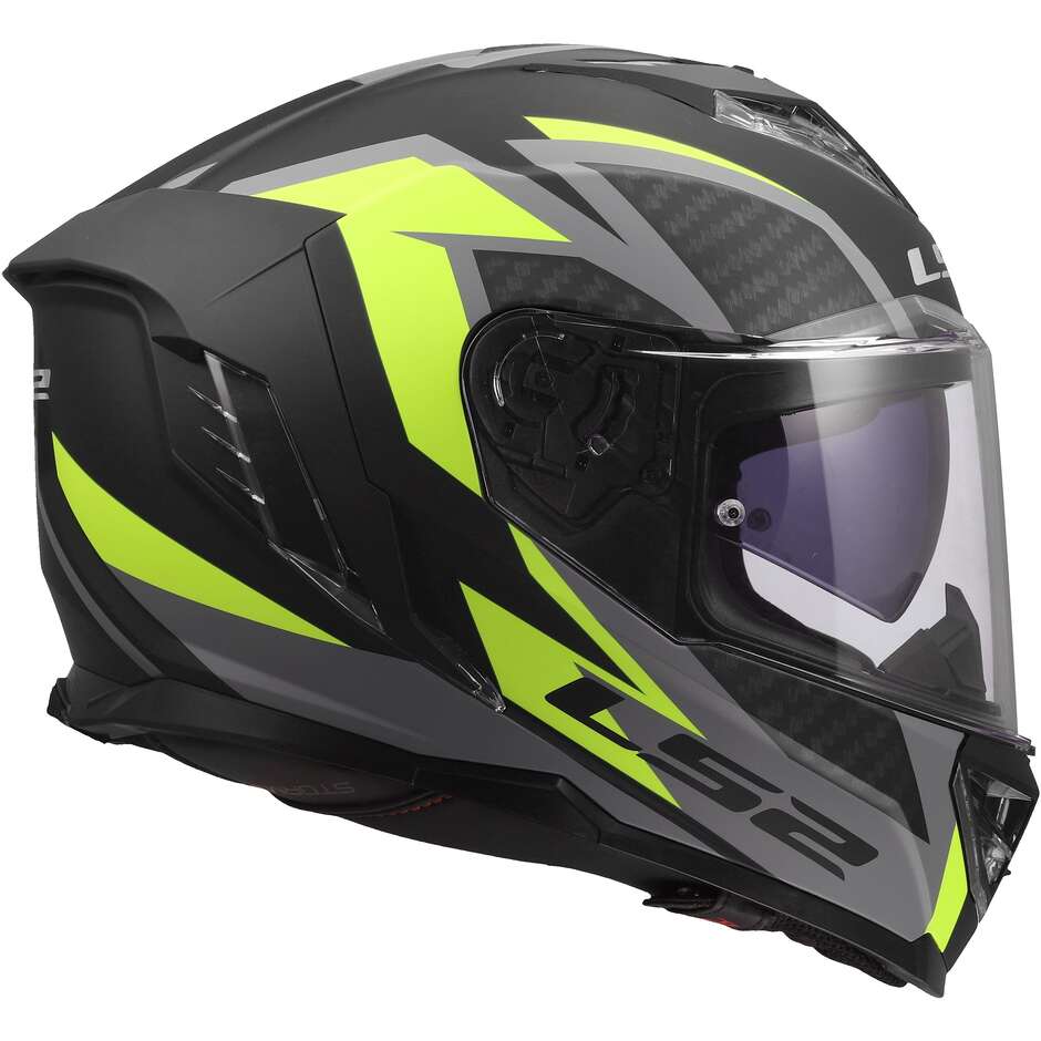LS2 FF818 STORM III DYNAMO Full Face Motorcycle Helmet Black Fluorescent Yellow