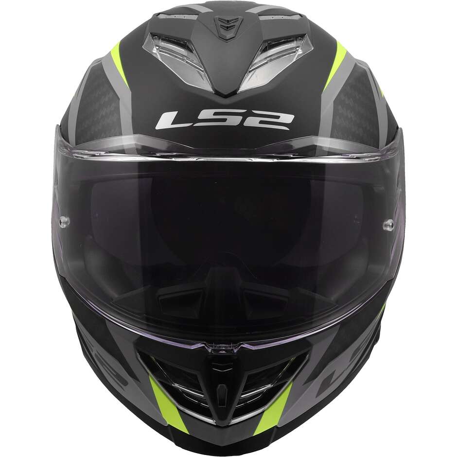 LS2 FF818 STORM III DYNAMO Full Face Motorcycle Helmet Black Fluorescent Yellow