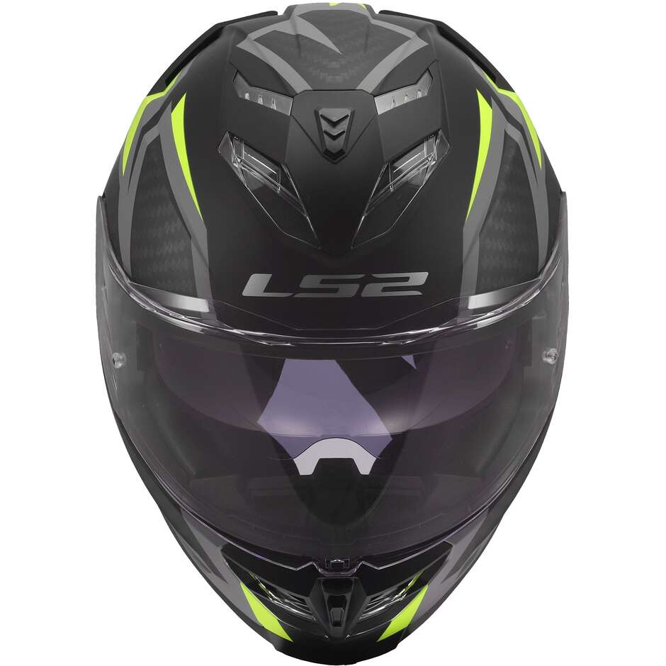 LS2 FF818 STORM III DYNAMO Full Face Motorcycle Helmet Black Fluorescent Yellow