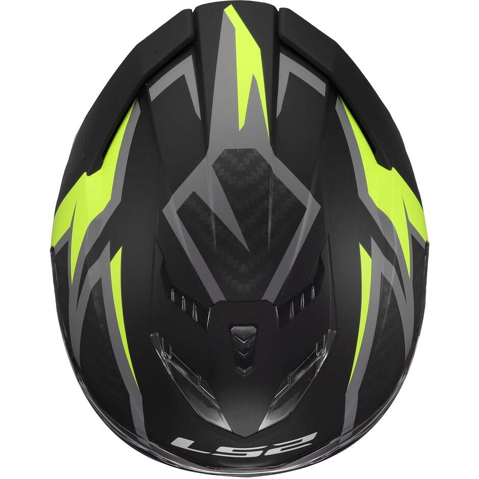 LS2 FF818 STORM III DYNAMO Full Face Motorcycle Helmet Black Fluorescent Yellow