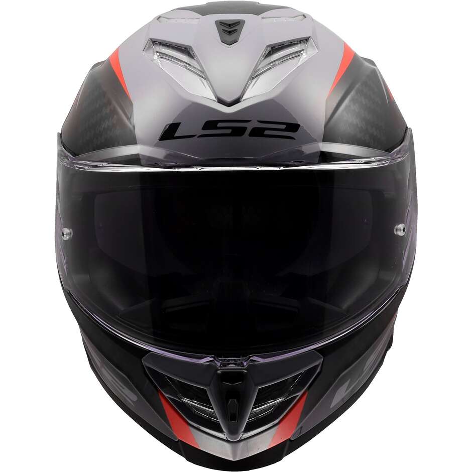 LS2 FF818 STORM III DYNAMO Full Face Motorcycle Helmet Grey Red