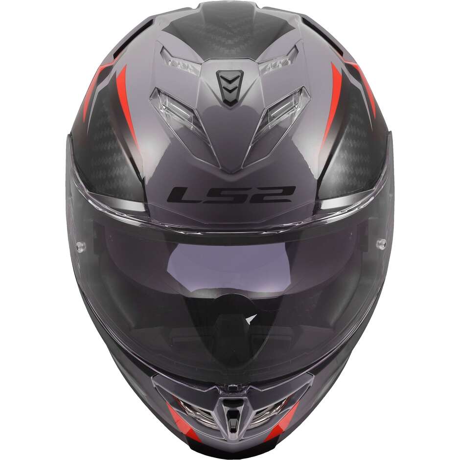 LS2 FF818 STORM III DYNAMO Full Face Motorcycle Helmet Grey Red