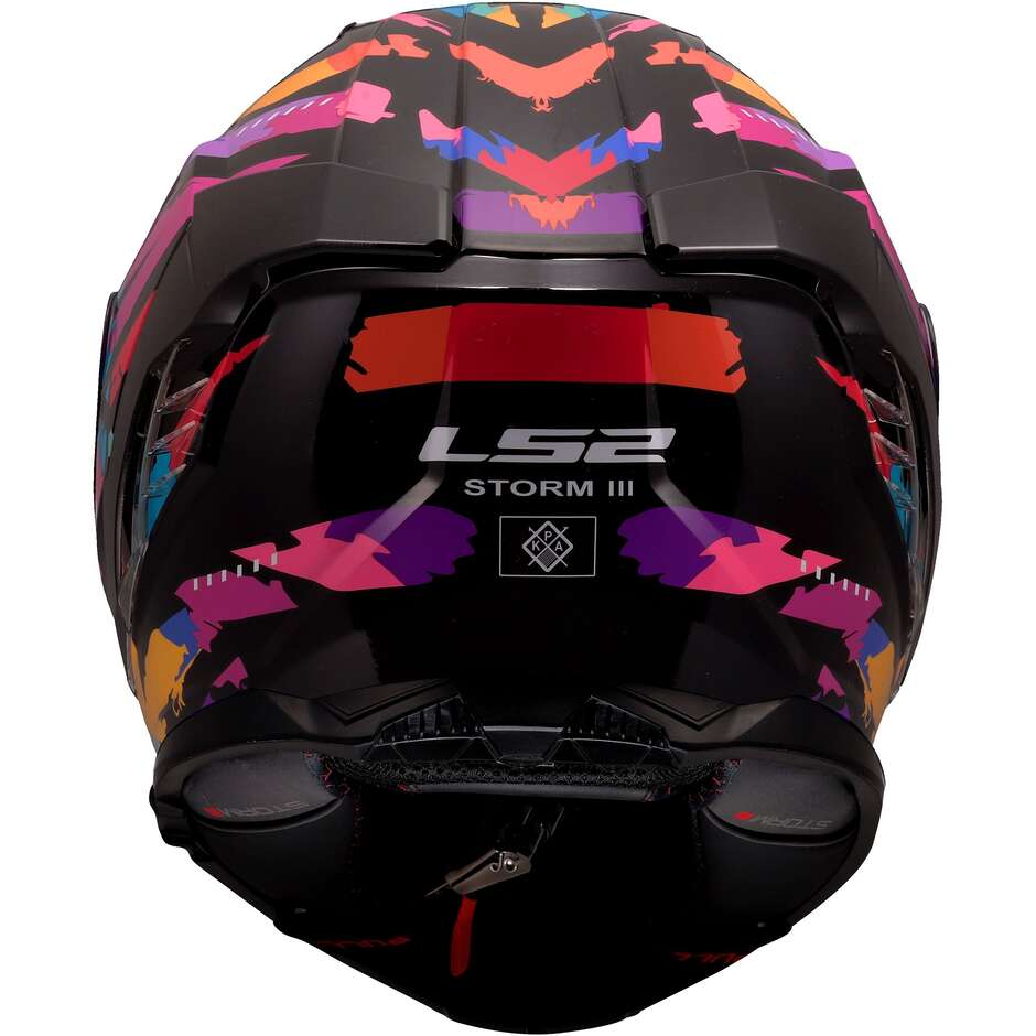 LS2 FF818 STORM III KAOS Full Face Motorcycle Helmet Black Purple Blue