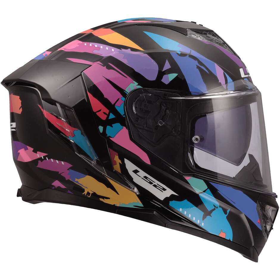 LS2 FF818 STORM III KAOS Full Face Motorcycle Helmet Black Purple Blue