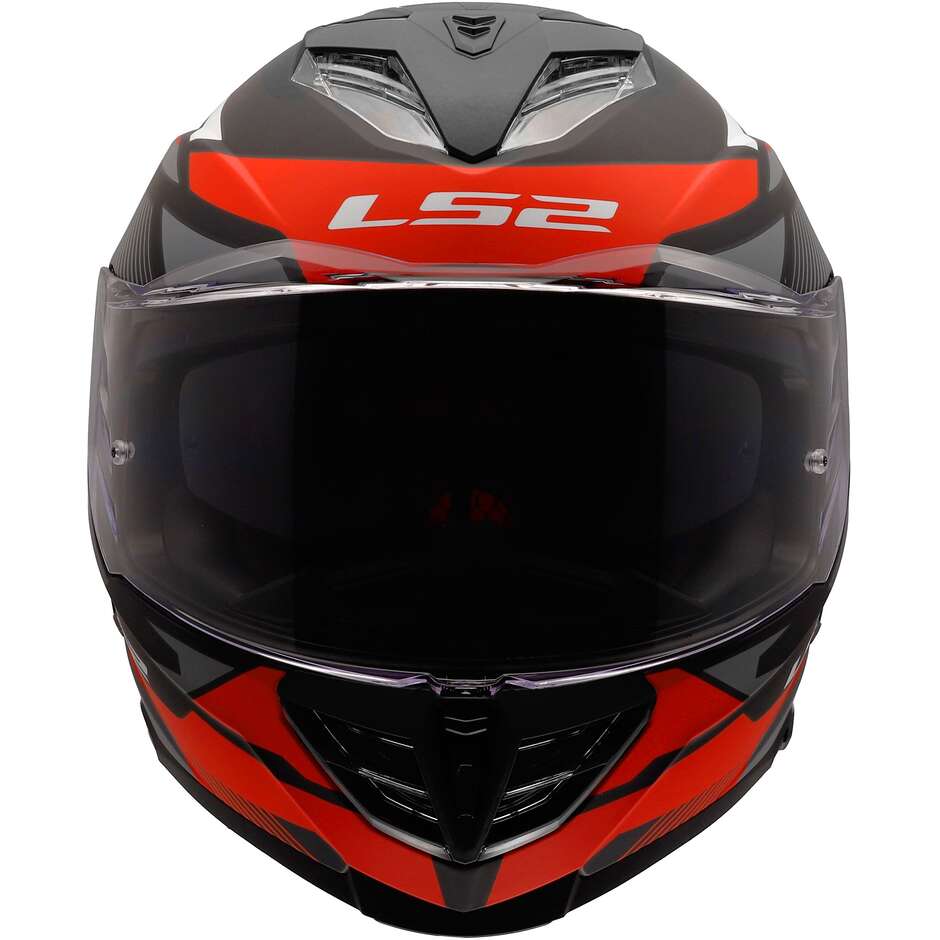 LS2 FF818 STORM III KOMAI Integralhelm Motorrad Schwarz Rot