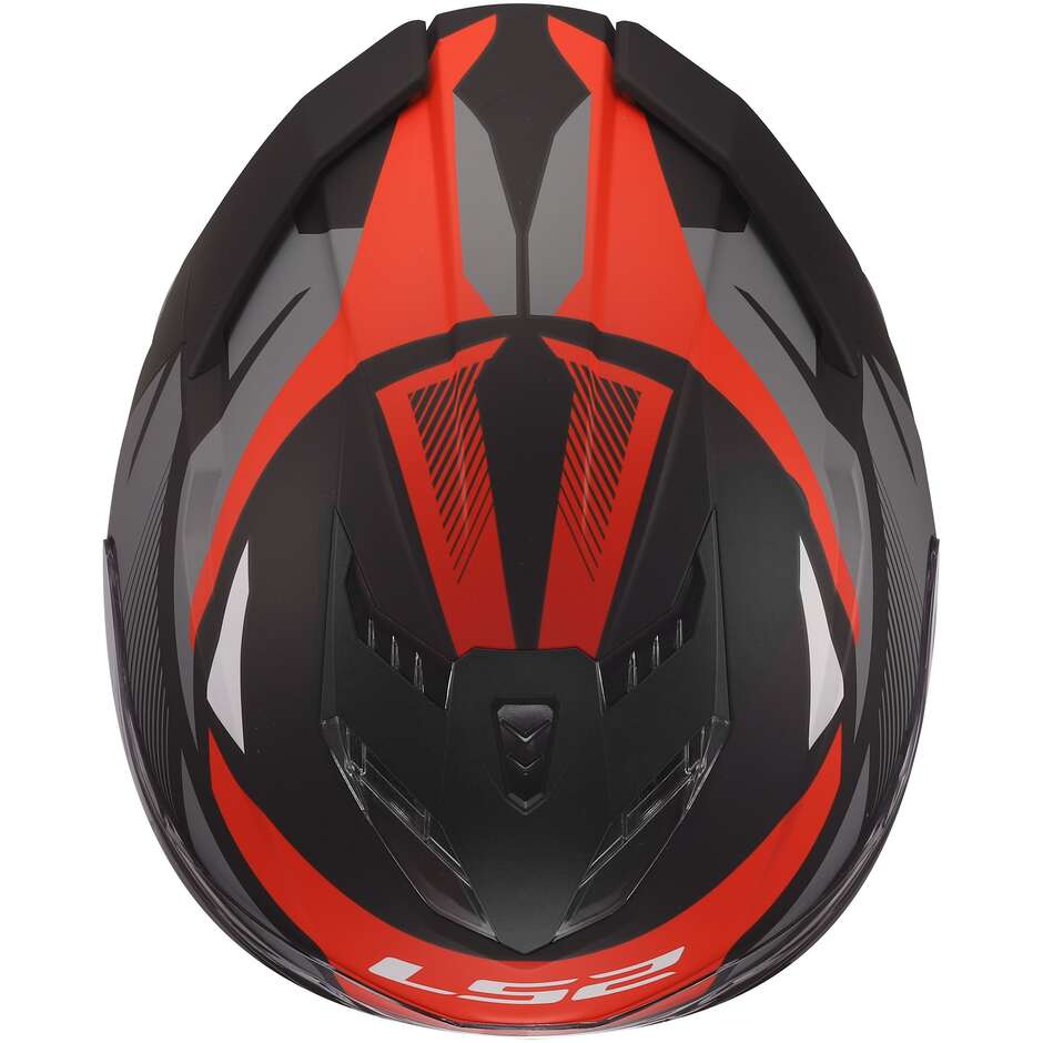 LS2 FF818 STORM III KOMAI Integralhelm Motorrad Schwarz Rot
