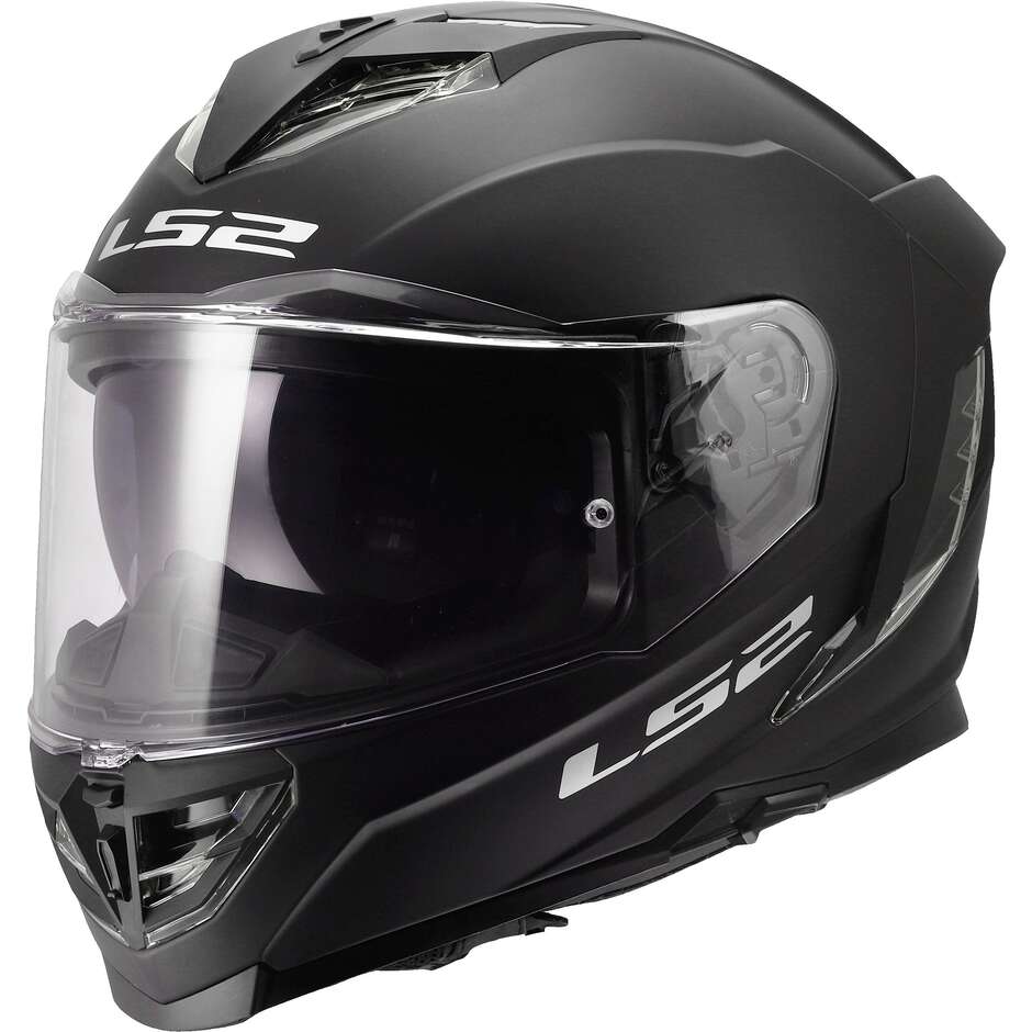 LS2 FF818 STORM III SOLID Integralhelm für Motorradfahrer, Mattschwarz