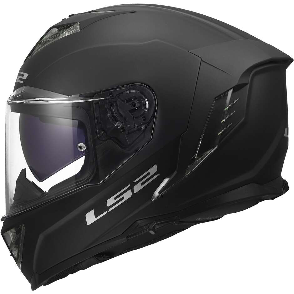 LS2 FF818 STORM III SOLID Integralhelm für Motorradfahrer, Mattschwarz
