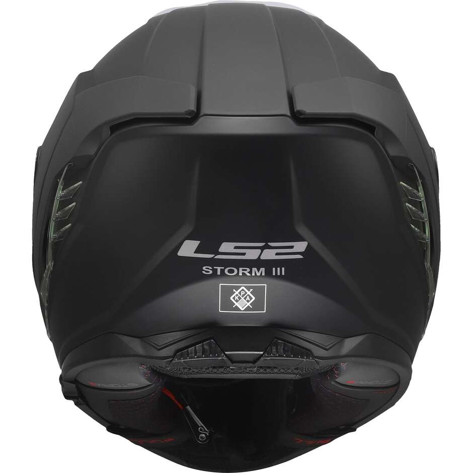 LS2 FF818 STORM III SOLID Integralhelm für Motorradfahrer, Mattschwarz