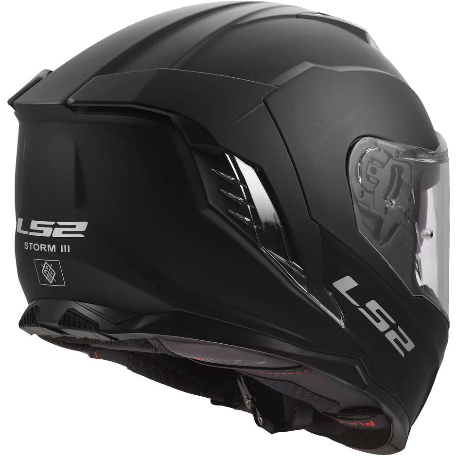 LS2 FF818 STORM III SOLID Integralhelm für Motorradfahrer, Mattschwarz