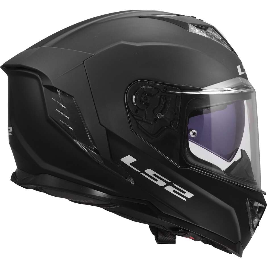 LS2 FF818 STORM III SOLID Integralhelm für Motorradfahrer, Mattschwarz