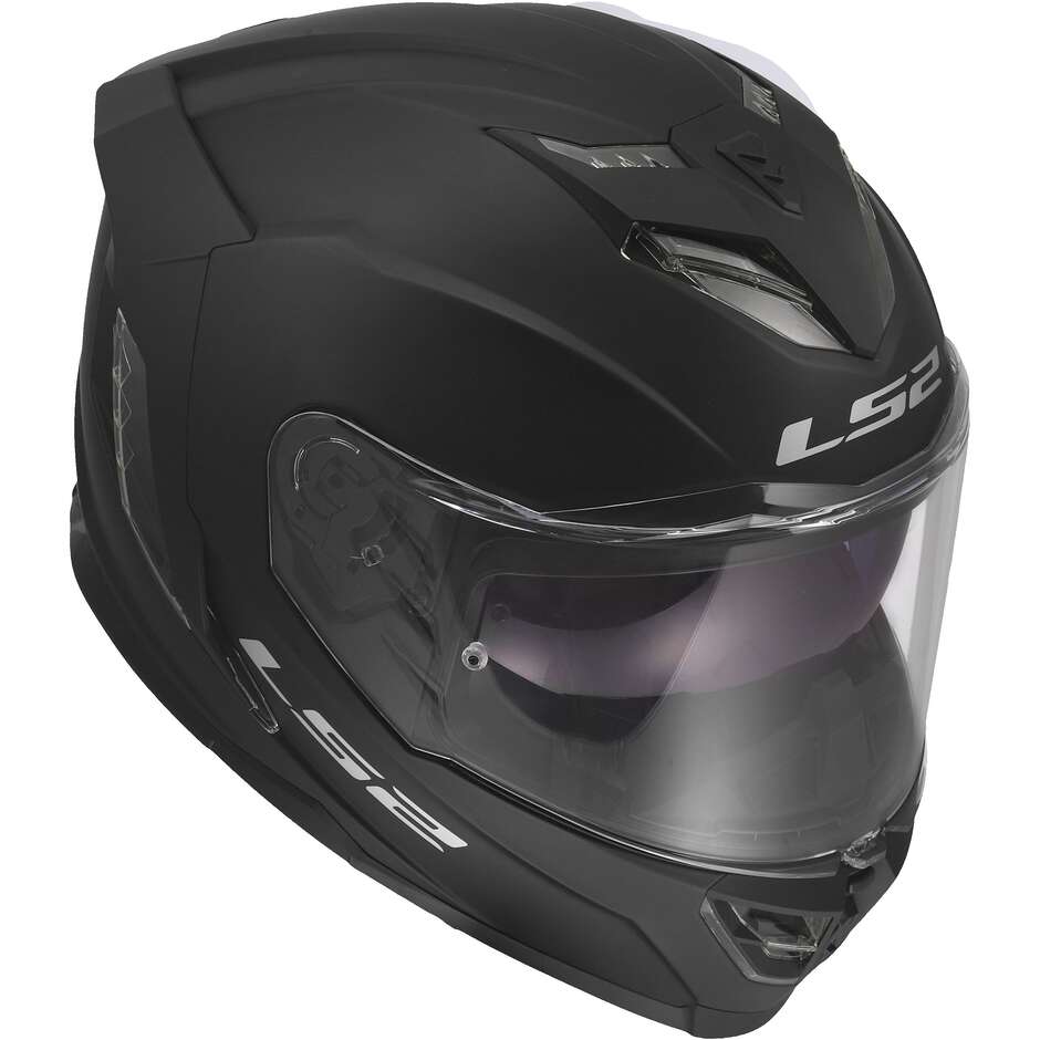 LS2 FF818 STORM III SOLID Integralhelm für Motorradfahrer, Mattschwarz