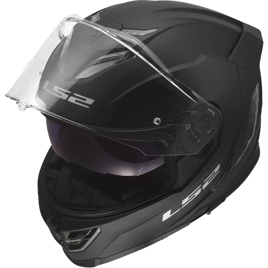 LS2 FF818 STORM III SOLID Integralhelm für Motorradfahrer, Mattschwarz
