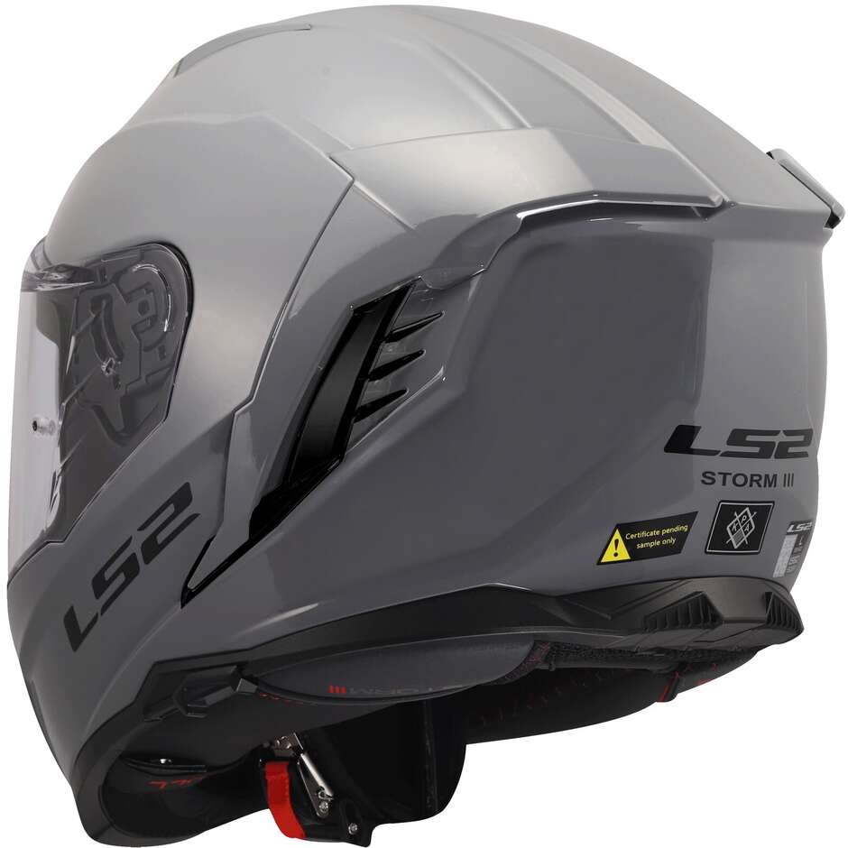 LS2 FF818 STORM III SOLID NARDO Full Face Motorcycle Helmet Grey