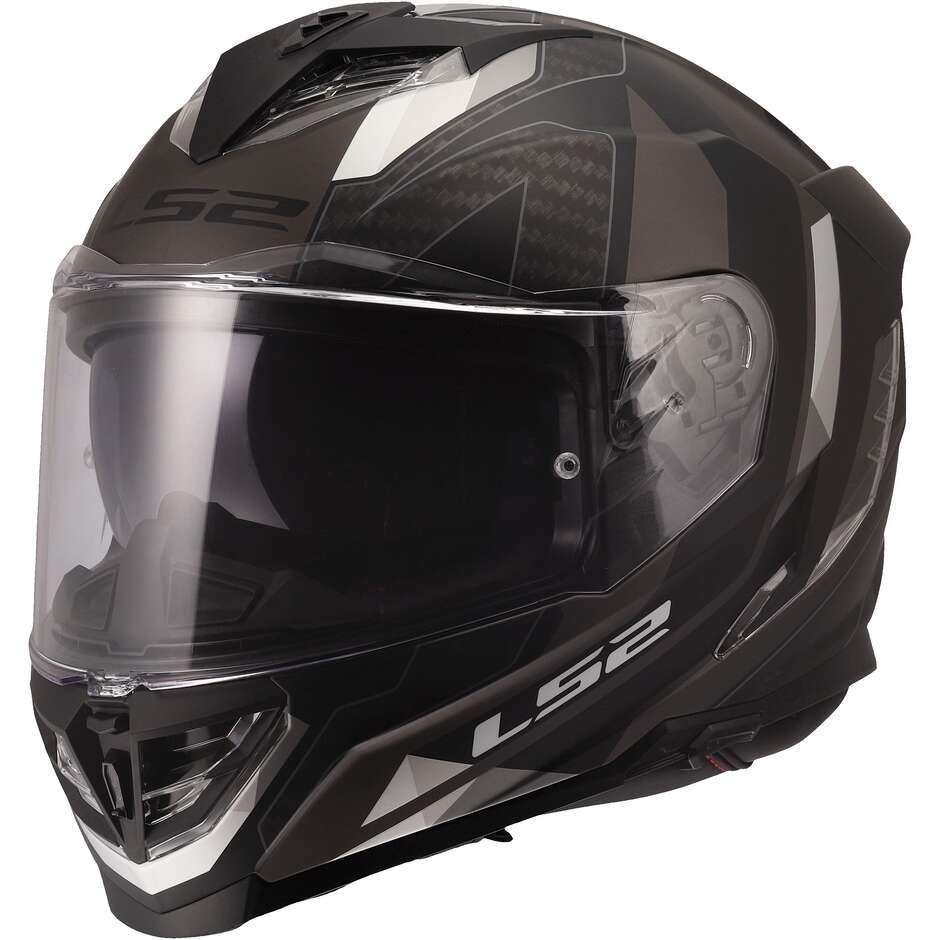 LS2 FF818 STORM III SPORTY Full Face Motorcycle Helmet Black Grey