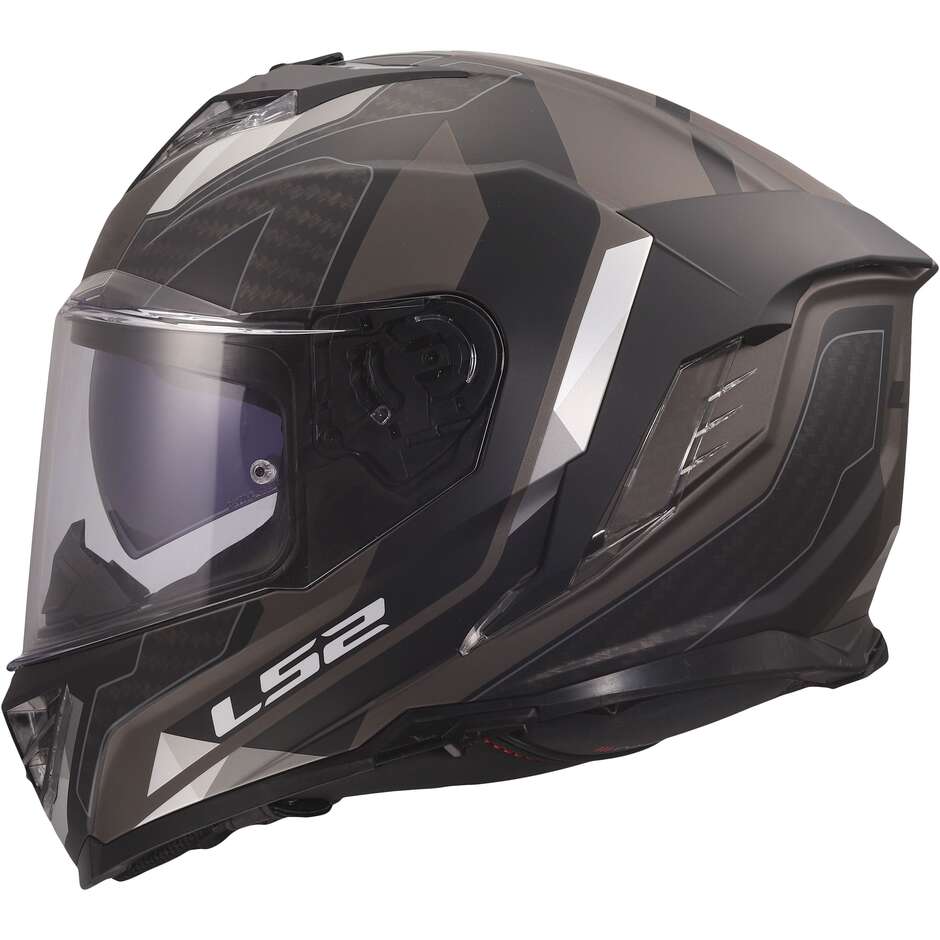 LS2 FF818 STORM III SPORTY Full Face Motorcycle Helmet Black Grey