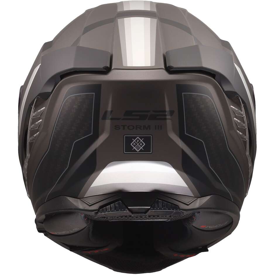 LS2 FF818 STORM III SPORTY Full Face Motorcycle Helmet Black Grey