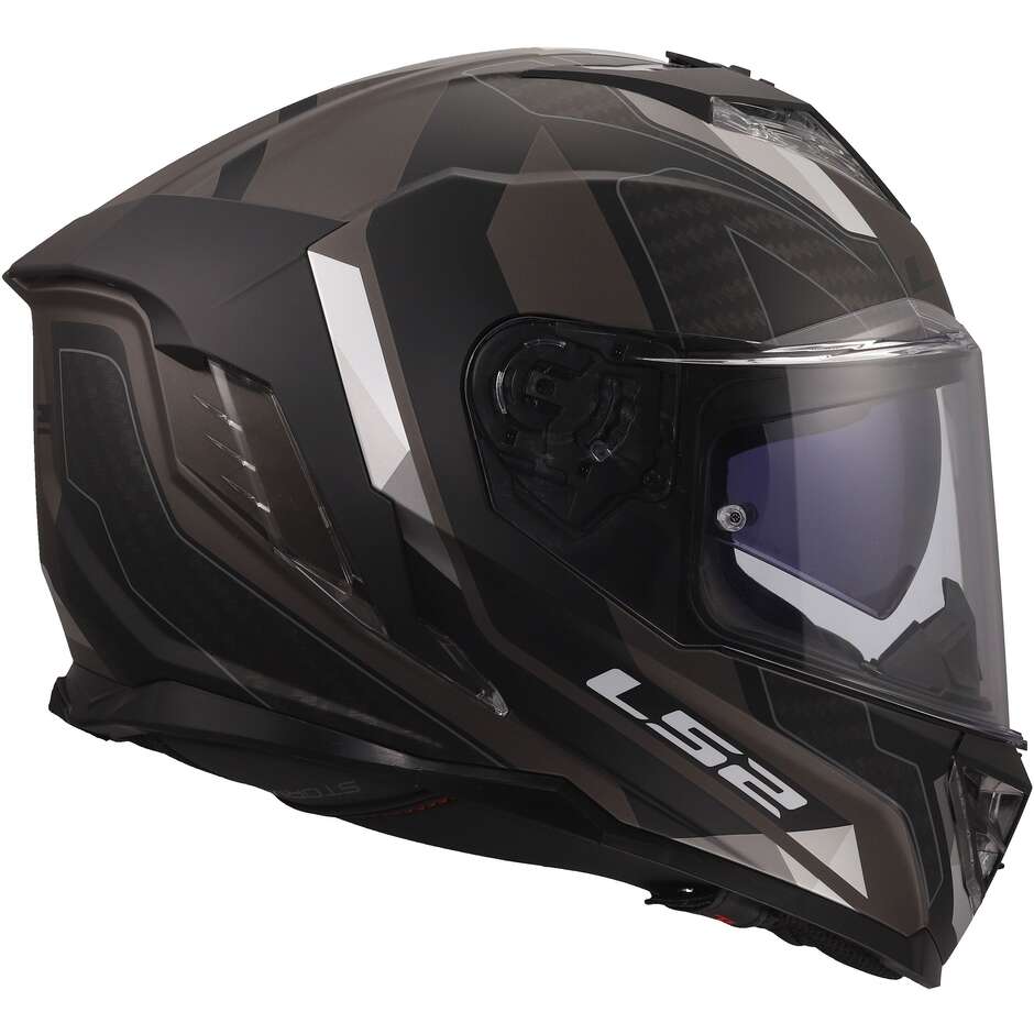 LS2 FF818 STORM III SPORTY Full Face Motorcycle Helmet Black Grey