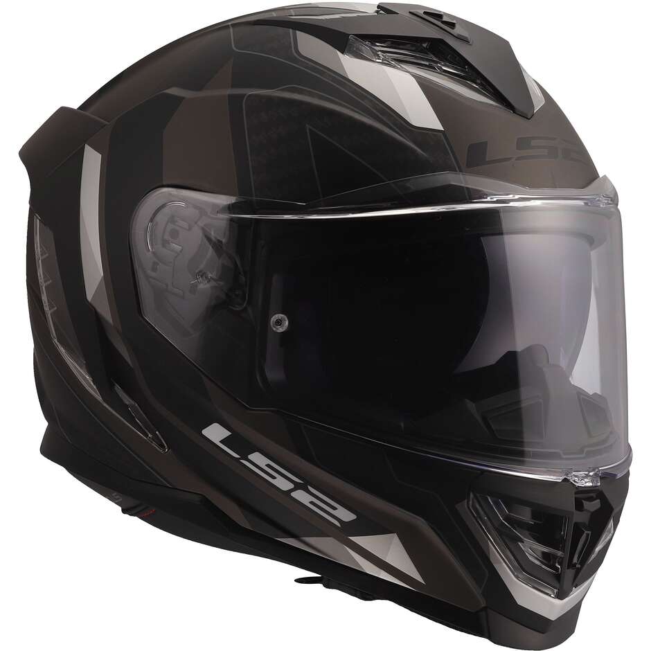 LS2 FF818 STORM III SPORTY Full Face Motorcycle Helmet Black Grey