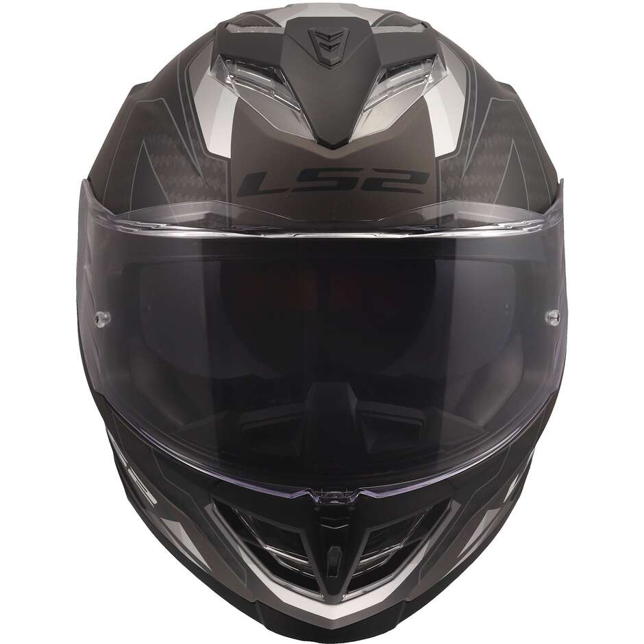 LS2 FF818 STORM III SPORTY Full Face Motorcycle Helmet Black Grey