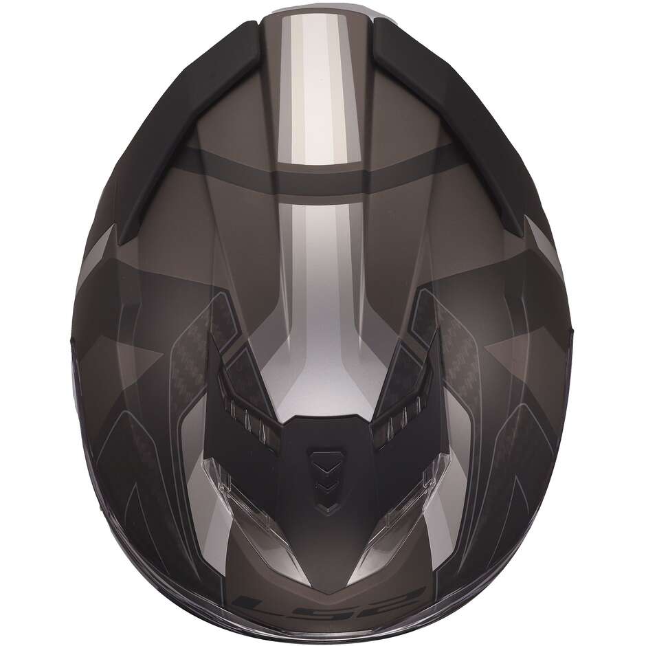LS2 FF818 STORM III SPORTY Full Face Motorcycle Helmet Black Grey