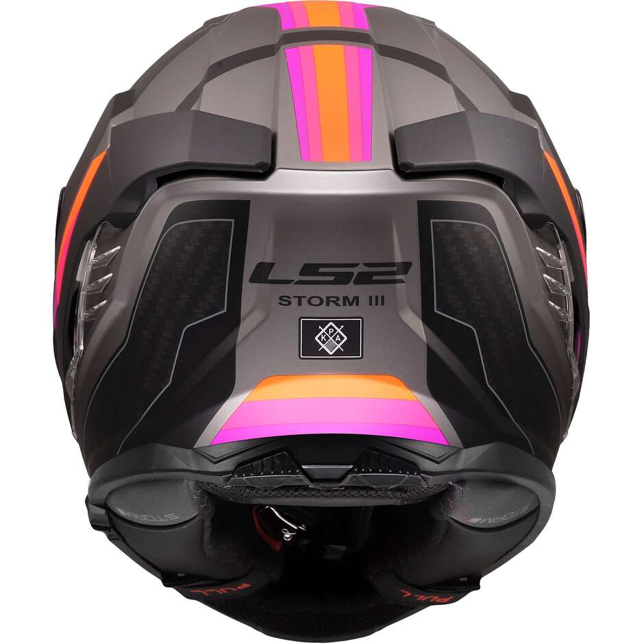 LS2 FF818 STORM III SPORTY Integralhelm Motorrad Grau Lila