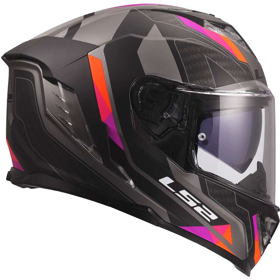 LS2 FF818 STORM III SPORTY Integralhelm Motorrad Grau Lila