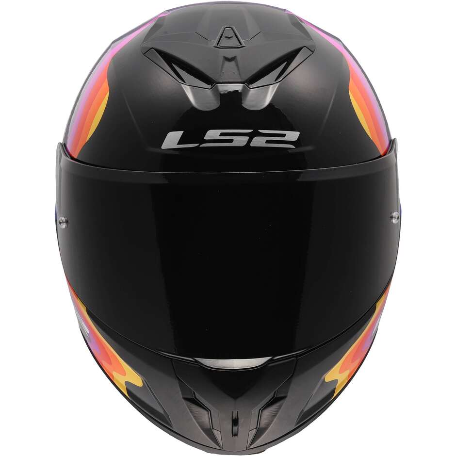 LS2 FF820 RAPID III FLOW Integralhelm für Motorradfahrer, Schwarz/Multi
