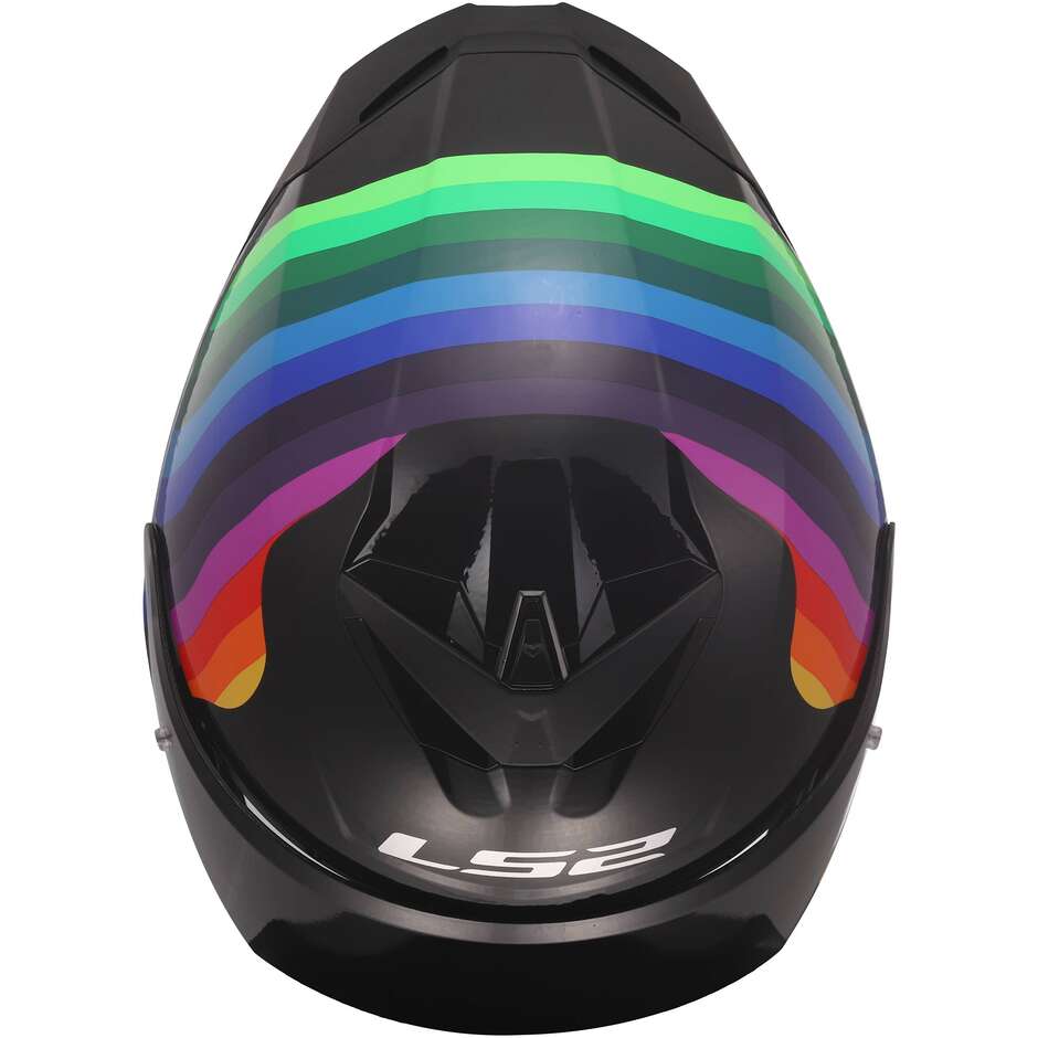 LS2 FF820 RAPID III FLOW Integralhelm für Motorradfahrer, Schwarz/Multi