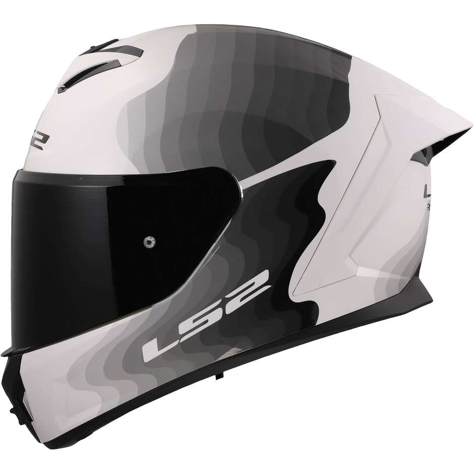 LS2 FF820 RAPID III FLOW Integralhelm Motorrad Weiß Grau