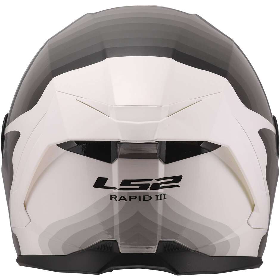 LS2 FF820 RAPID III FLOW Integralhelm Motorrad Weiß Grau