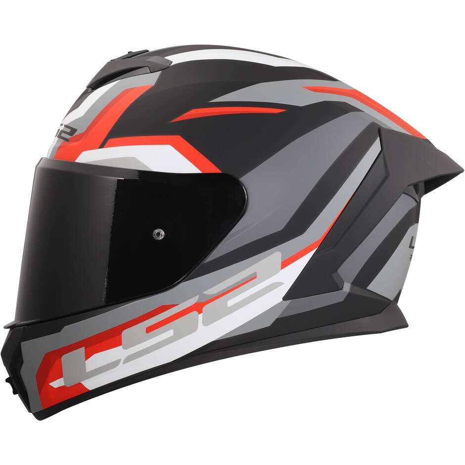 LS2 FF820 RAPID III HYPER Integralhelm Motorrad Schwarz Rot
