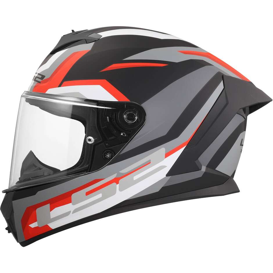 LS2 FF820 RAPID III HYPER Integralhelm Motorrad Schwarz Rot