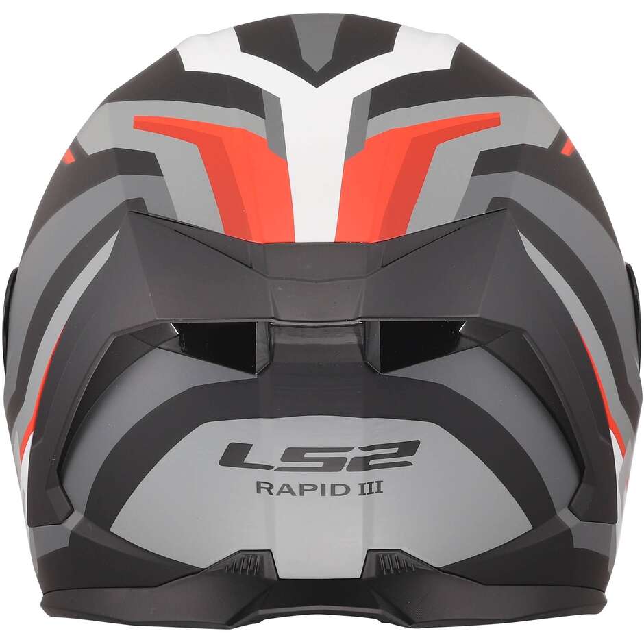 LS2 FF820 RAPID III HYPER Integralhelm Motorrad Schwarz Rot