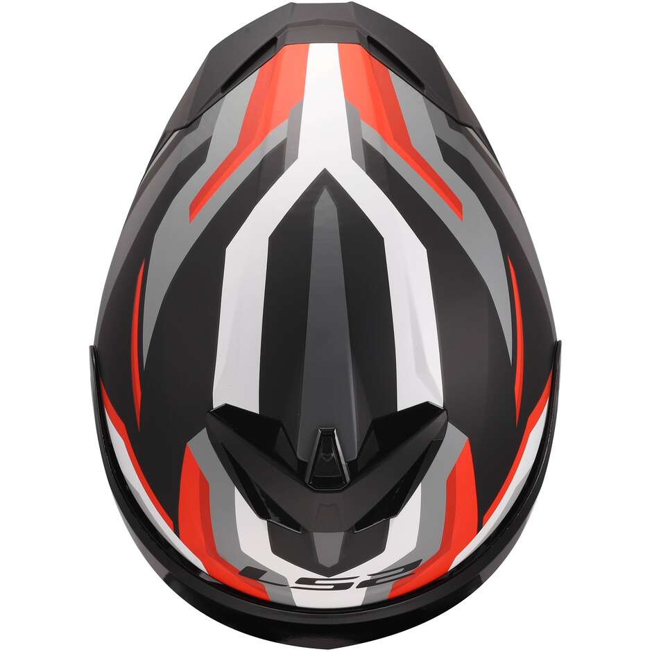 LS2 FF820 RAPID III HYPER Integralhelm Motorrad Schwarz Rot