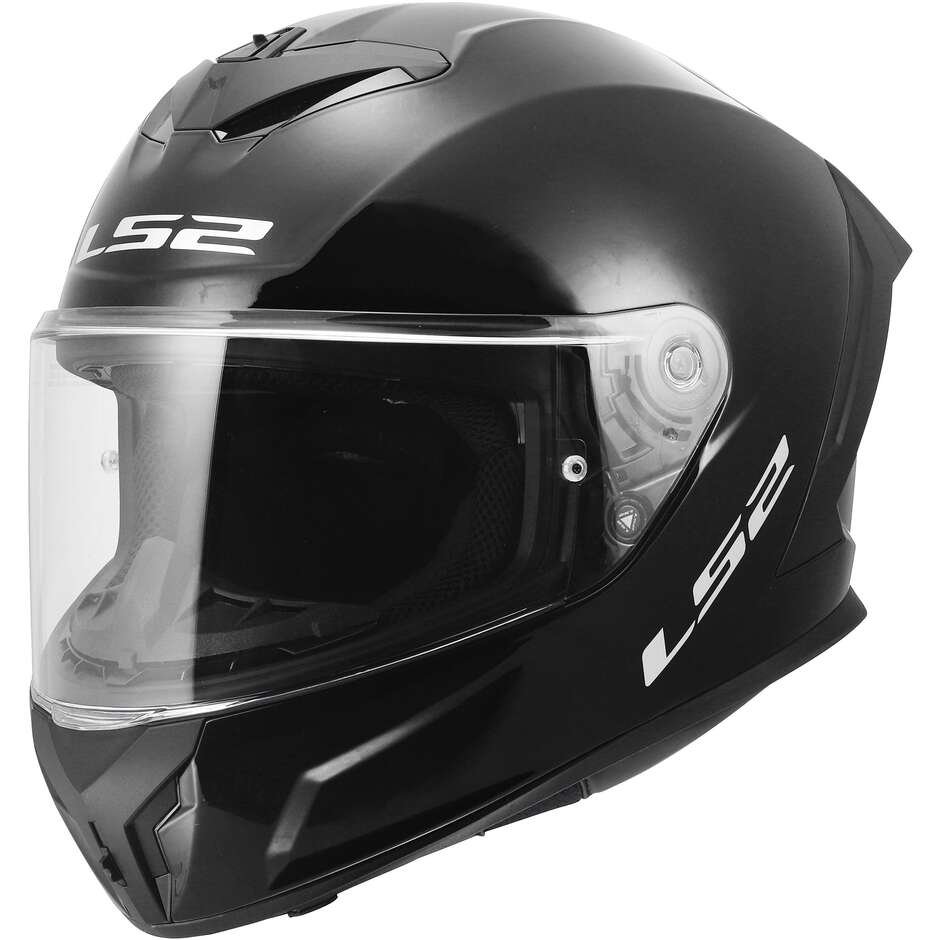 LS2 FF820 RAPID III SOLID Full Face Motorcycle Helmet Gloss Black